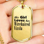 Wirehaired Vizsla - 18k Gold Finished Luxury Dog Tag Necklace
