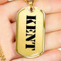 Kent - 18k Gold Finished Luxury Dog Tag Necklace