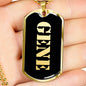 Gene v2 - 18k Gold Finished Luxury Dog Tag Necklace