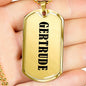Gertrude v01 - 18k Gold Finished Luxury Dog Tag Necklace