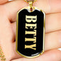 Betty v02 - 18k Gold Finished Luxury Dog Tag Necklace