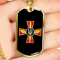Ukrainian Air Force - 18k Gold Finished Luxury Dog Tag Necklace