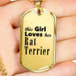 Rat Terrier - 18k Gold Finished Luxury Dog Tag Necklace