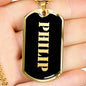 Philip v2 - 18k Gold Finished Luxury Dog Tag Necklace