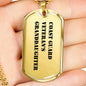 Coast Guard Veteran's Granddaughter - 18k Gold Finished Luxury Dog Tag Necklace