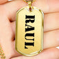 Raul - 18k Gold Finished Luxury Dog Tag Necklace