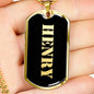 Henry v2 - 18k Gold Finished Luxury Dog Tag Necklace