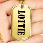 Lottie v01 - 18k Gold Finished Luxury Dog Tag Necklace