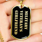 Military Veteran's Girlfriend v2 - 18k Gold Finished Luxury Dog Tag Necklace