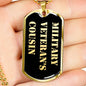 Military Veteran's Cousin v2 - 18k Gold Finished Luxury Dog Tag Necklace