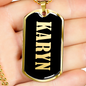 Karyn v02 - 18k Gold Finished Luxury Dog Tag Necklace