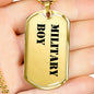 Military Boy - 18k Gold Finished Luxury Dog Tag Necklace
