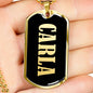 Carla v02 - 18k Gold Finished Luxury Dog Tag Necklace