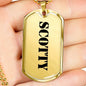 Scotty - 18k Gold Finished Luxury Dog Tag Necklace