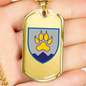 15th Mountain Assault Battalion (Ukraine) - 18k Gold Finished Luxury Dog Tag Necklace