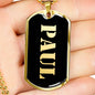 Paul v2 - 18k Gold Finished Luxury Dog Tag Necklace