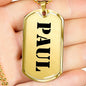 Paul - 18k Gold Finished Luxury Dog Tag Necklace