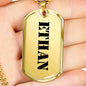 Ethan - 18k Gold Finished Luxury Dog Tag Necklace