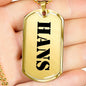 Hans - 18k Gold Finished Luxury Dog Tag Necklace