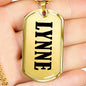 Lynne v01 - 18k Gold Finished Luxury Dog Tag Necklace