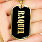 Raquel v02 - 18k Gold Finished Luxury Dog Tag Necklace