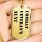 Combat Veteran's Aunt - 18k Gold Finished Luxury Dog Tag Necklace