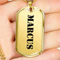 Marcus - 18k Gold Finished Luxury Dog Tag Necklace