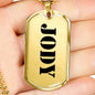Jody - 18k Gold Finished Luxury Dog Tag Necklace
