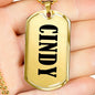 Cindy v01 - 18k Gold Finished Luxury Dog Tag Necklace