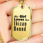 Ibizan Hound - 18k Gold Finished Luxury Dog Tag Necklace