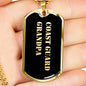Coast Guard Grandpa v2 - 18k Gold Finished Luxury Dog Tag Necklace