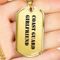 Coast Guard Girlfriend - 18k Gold Finished Luxury Dog Tag Necklace