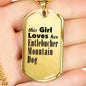 Entlebucher Mountain Dog - 18k Gold Finished Luxury Dog Tag Necklace