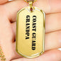 Coast Guard Grandpa - 18k Gold Finished Luxury Dog Tag Necklace