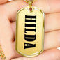 Hilda v01 - 18k Gold Finished Luxury Dog Tag Necklace