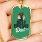 Best Buckin' Dad Ever v2 - 18k Gold Finished Luxury Dog Tag Necklace