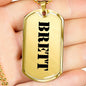 Brett - 18k Gold Finished Luxury Dog Tag Necklace