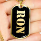 Ron v2 - 18k Gold Finished Luxury Dog Tag Necklace