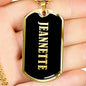 Jeannette v02 - 18k Gold Finished Luxury Dog Tag Necklace