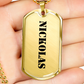 Nickolas - 18k Gold Finished Luxury Dog Tag Necklace