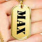 Max - 18k Gold Finished Luxury Dog Tag Necklace