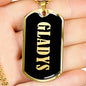 Gladys v02 - 18k Gold Finished Luxury Dog Tag Necklace