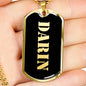 Darin v2 - 18k Gold Finished Luxury Dog Tag Necklace