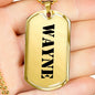 Wayne - 18k Gold Finished Luxury Dog Tag Necklace