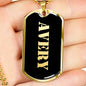 Avery v2 - 18k Gold Finished Luxury Dog Tag Necklace
