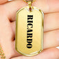 Ricardo - 18k Gold Finished Luxury Dog Tag Necklace