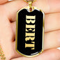 Bert v2 - 18k Gold Finished Luxury Dog Tag Necklace