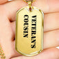 Veteran's Cousin - 18k Gold Finished Luxury Dog Tag Necklace