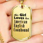 American English Coonhound - 18k Gold Finished Luxury Dog Tag Necklace