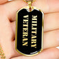 Military Veteran v2 - 18k Gold Finished Luxury Dog Tag Necklace